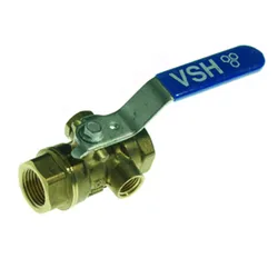 Robinet à boisseau sphérique droit à passage intégral, 3/4" filetage intérieur-filetage intérieur, PN10, avec possibilité de drainage (raccord), VSH K