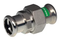 Pers-3-delige koppeling, inox, 22 x 22, pers, (drink)water, VSH XPress RVS R2739