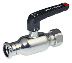 Kogelkraan recht met volle doorlaat, 22mm x 3/4" pers-F, PN16, VSH XPress Fullflow XPR11400