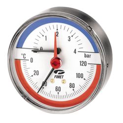 Thermo-/Manometer FR818 TIM-ABS DN63 Axiaal 1/2 0-120/0-4B Watts