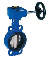 VLKL SYLAX wafer DN100 GGG40-EPDM-RVS316 PN6-16 ASA wormwielkast