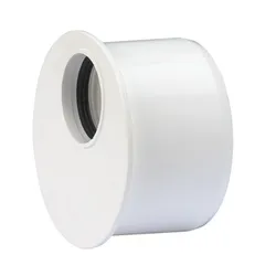 Polypropyleen (PP) manchetverloopmof 40x32mm MF excentrisch wit BENOR-keur afvoer/sanitair Wavin Wafix PP