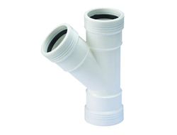 polypropylène (PP) té à joint 45° 32mm blanc BENOR-marque évacuation Wavin Wafix PP