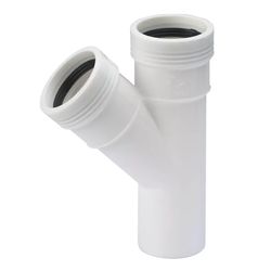 polypropylène (PP) té à joint 45° 32mm blanc BENOR-marque évacuation Wavin Wafix PP