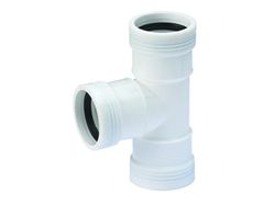 polypropylène (PP) té à joint 90° 32mm blanc BENOR-marque évacuation Wavin Wafix PP