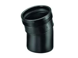 Polypropyleen (PP) manchetbocht 15° 90mm MF zwart BENOR-keur afvoer/sanitair Wavin Wafix PP