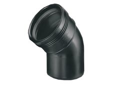 Polypropylène (PP) coude à joint 45° 90mm MF noir BENOR-marque évacuation Wavin Wafix PP