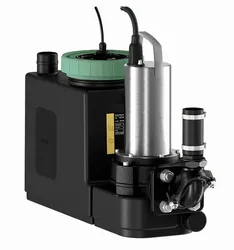 Groupe de pompage pour eaux usées/eaux pluviales, DN100 - DN32, Qmax=14m3/h, Hmax=18m, Wilo DrainLift SANI CUT-S