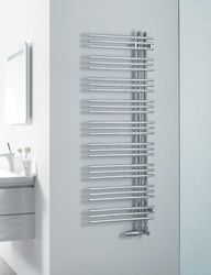 Radiateur décoratif, Zehnder Yucca Asym YA, HxL=1304x378mm, 439W (75/65/20), blanc RAL9016, racord  à gauche  à droite