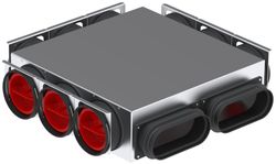 Verdeelbox ventilatie, Zehnder ComfoCube, staal, 9x90mm