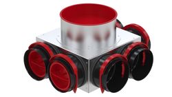 Verdeelbox ventilatie, Zehnder ComfoCube, Ø160mm, staal, 6x90mm