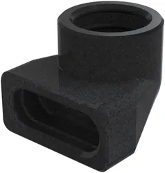 verloopstuk vierkant op rond Zehnder ComfoTube Therm Ø90mm 90 / Flat 51